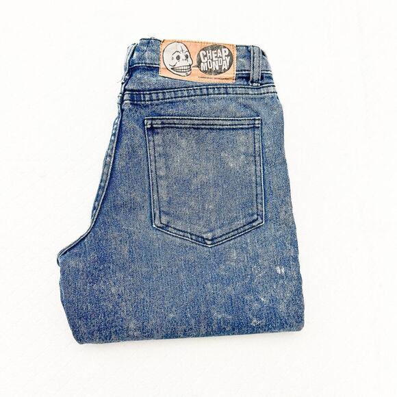 Cheap Monday Acid Wash Denim Straight Leg Jeans Zip Fly Size 29 - Picture 1 of 7